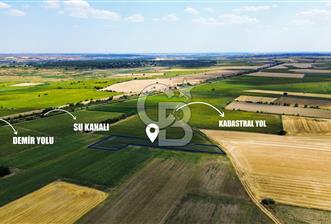 KIRKLARELİ KARACAİBRAHİMDE 5546 m² YOLA 34 M CEPHE SATILIK TARLA