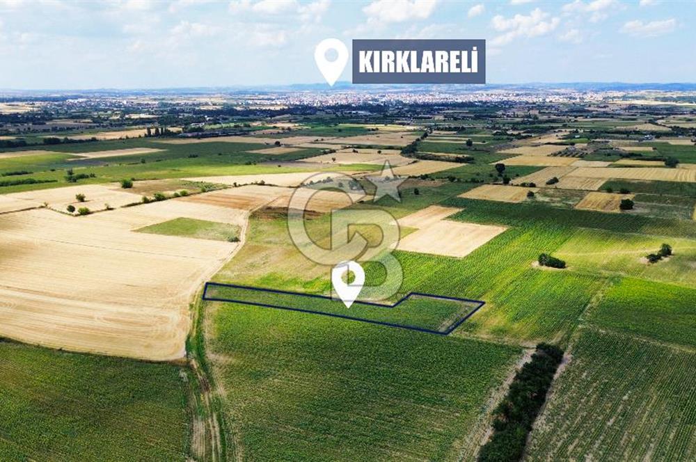 KIRKLARELİ KARACAİBRAHİMDE 5546 m² YOLA 34 M CEPHE SATILIK TARLA