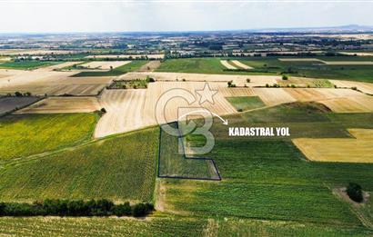 KIRKLARELİ KARACAİBRAHİMDE 5546 m² YOLA 34 M CEPHE SATILIK TARLA