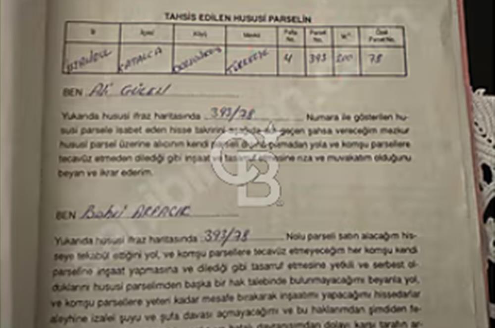 ARNAVUTKÖY DURSUNKÖYDE SATILIK 200 METRE ÇAPLI ARSA
