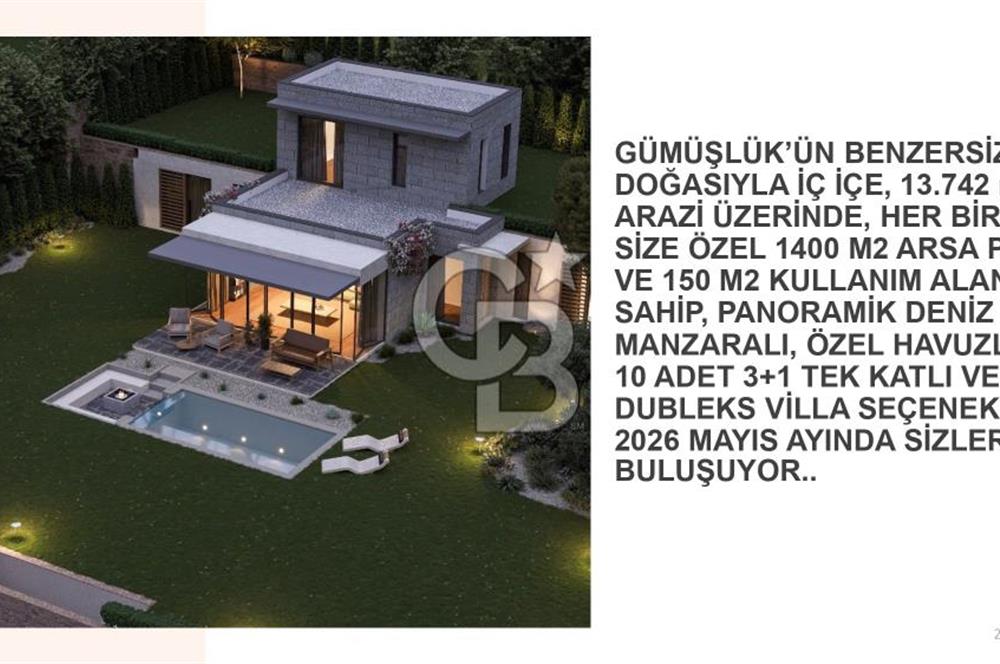 Bodrum Gümüşlük Müstakil Villa 3+1 ,müstakil Havuzlu Fırsat Proje