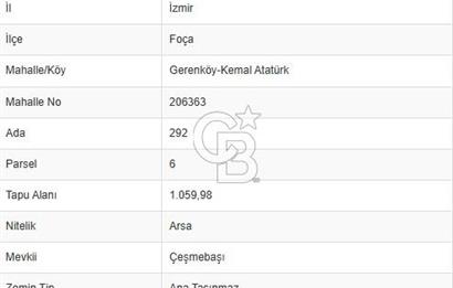 İZMİR FOÇA GERENKÖY SATILIK ARSA
