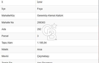 İZMİR FOÇA GERENKÖY SATILIK ARSA