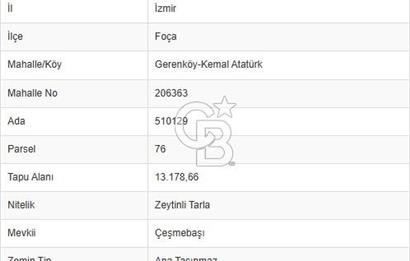İZMİR FOÇA GERENKÖY SATILIK ARSA