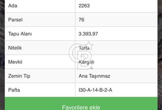 ELMADAĞ KARGALI MEVKİİ'NDE 3393 M2 ASFALT YOLA 10 M.MESAFEDE