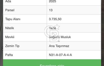 BURDUR BUCAK ANA YOLA CEPHE SATILIK KUPON ARSA