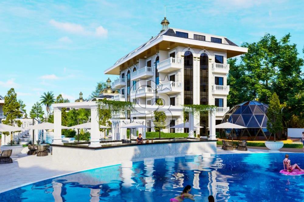 ALANYA İNCEKUM 5 YILDIZLI OTEL KONSEPTİNDE PROJEMİZDEN 1+1 DAİRE