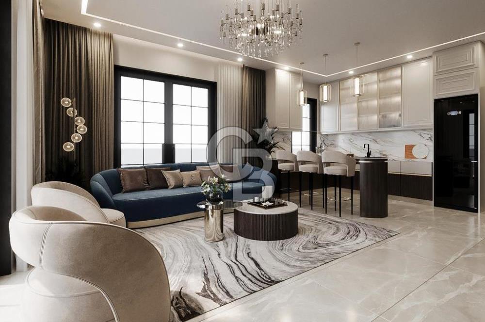 ALANYA İNCEKUM 5 YILDIZLI OTEL KONSEPTİNDE PROJEMİZDEN 1+1 DAİRE