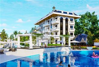 ALANYA İNCEKUM 5 YILDIZLI OTEL KONSEPTİNDE PROJEMİZDEN 1+1 DAİRE