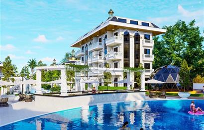 ALANYA İNCEKUM 5 YILDIZLI OTEL KONSEPTİNDE PROJEMİZDEN 1+1 DAİRE