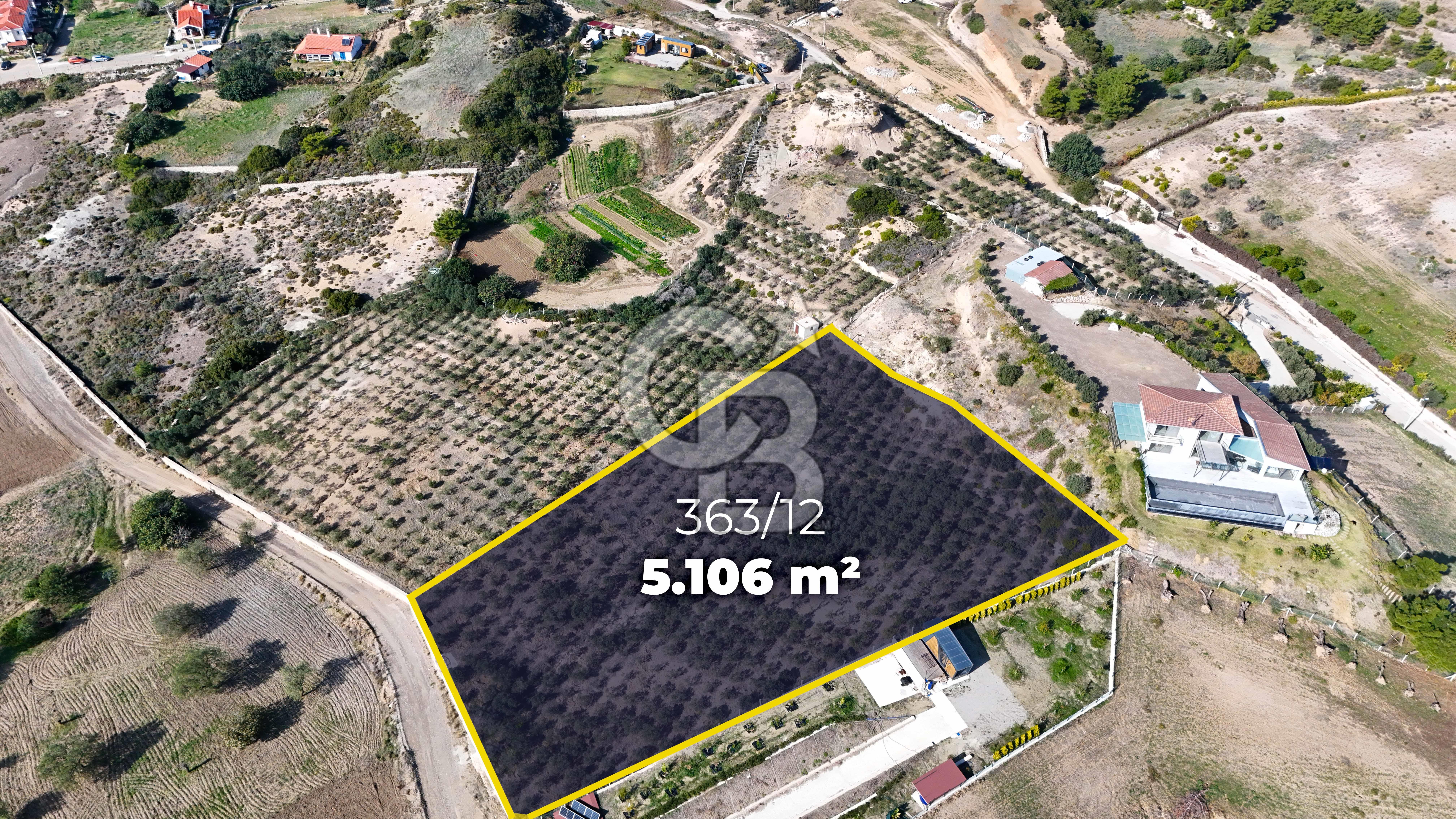 DATÇA KIZLAN'DA DOĞA VE DENİZ MANZARALI 5106m2 SATILIK TARLA