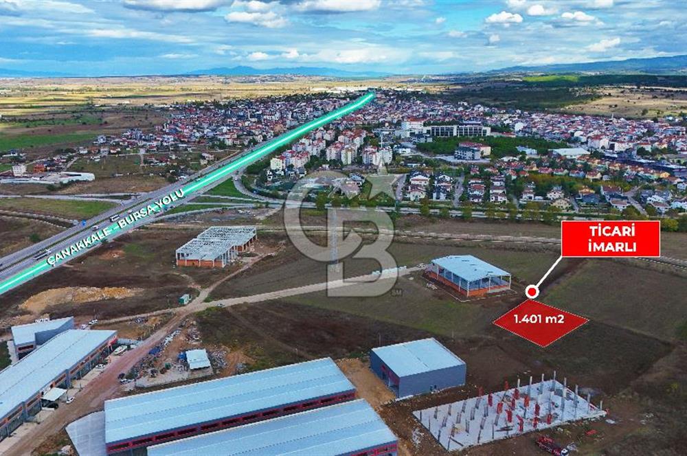 Çanakkale Biga İstiklal Mah Ticari İmarlı Satılık 1401m2 Arsa !