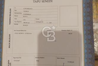 ÇANAKKALE YENİCEDE SATILIK 190 METREKARE BAHÇE