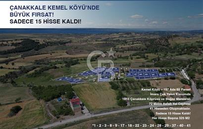 ÇANAKKALE, MERKEZ, KEMEL KÖYÜNDE İMARA ÇOK YAKIN YATIRIM FIRSATI