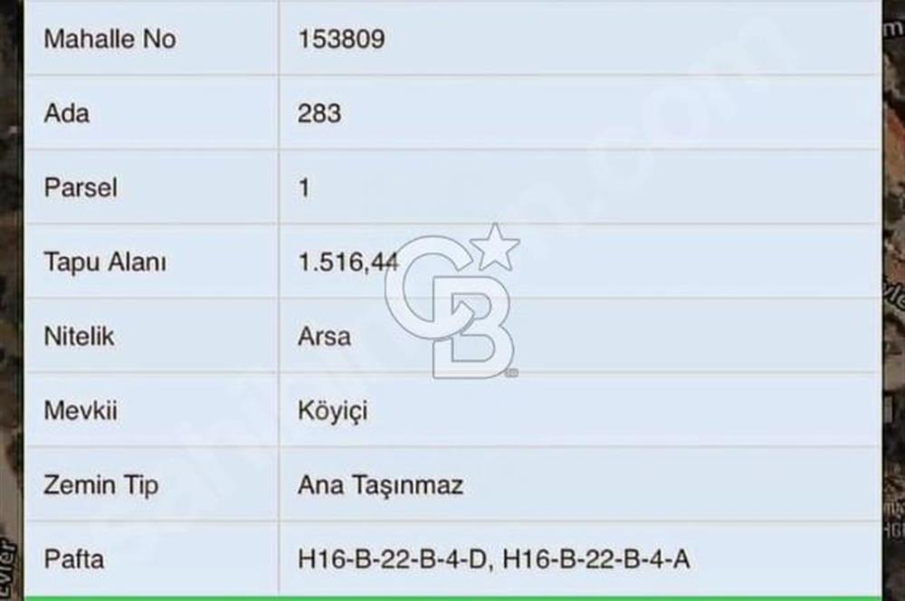 FIRSAT BÜYÜK ANAFARTALAR KÖYÜNDE 1516 M2 İMARLI ARSA