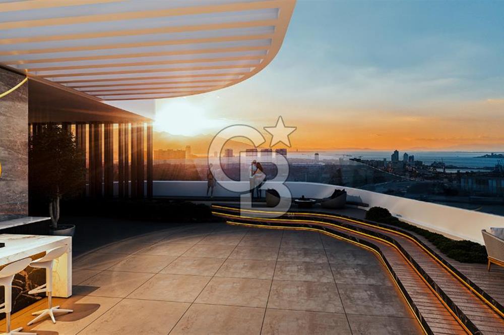 İzmir İnci Smyrna’da Deniz Manzaralı 1+1 Satılık Daire 