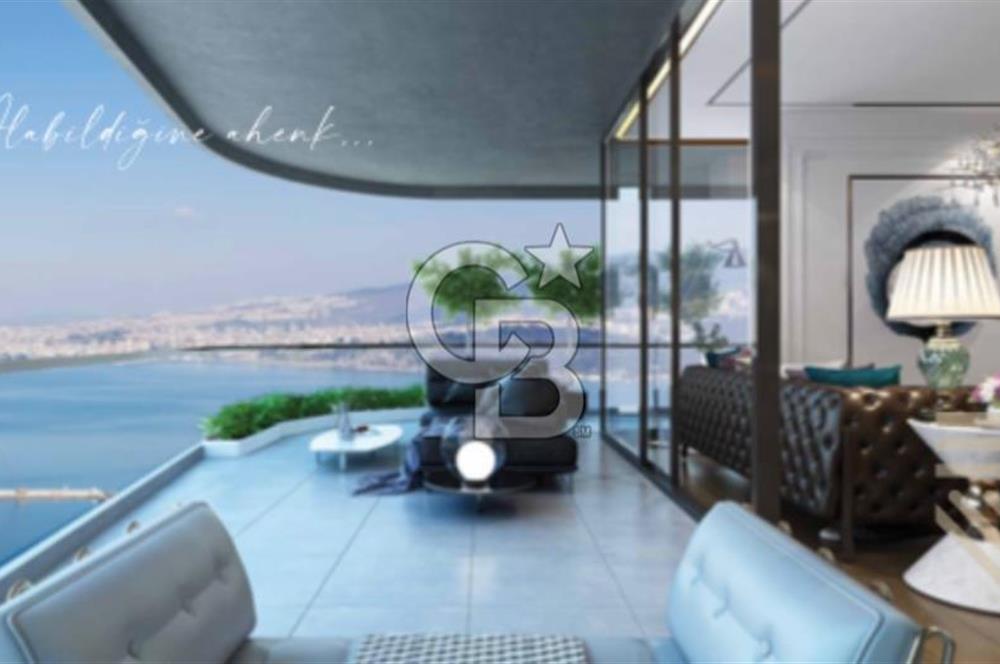 İzmir İnci Smyrna’da Deniz Manzaralı 1+1 Satılık Daire 