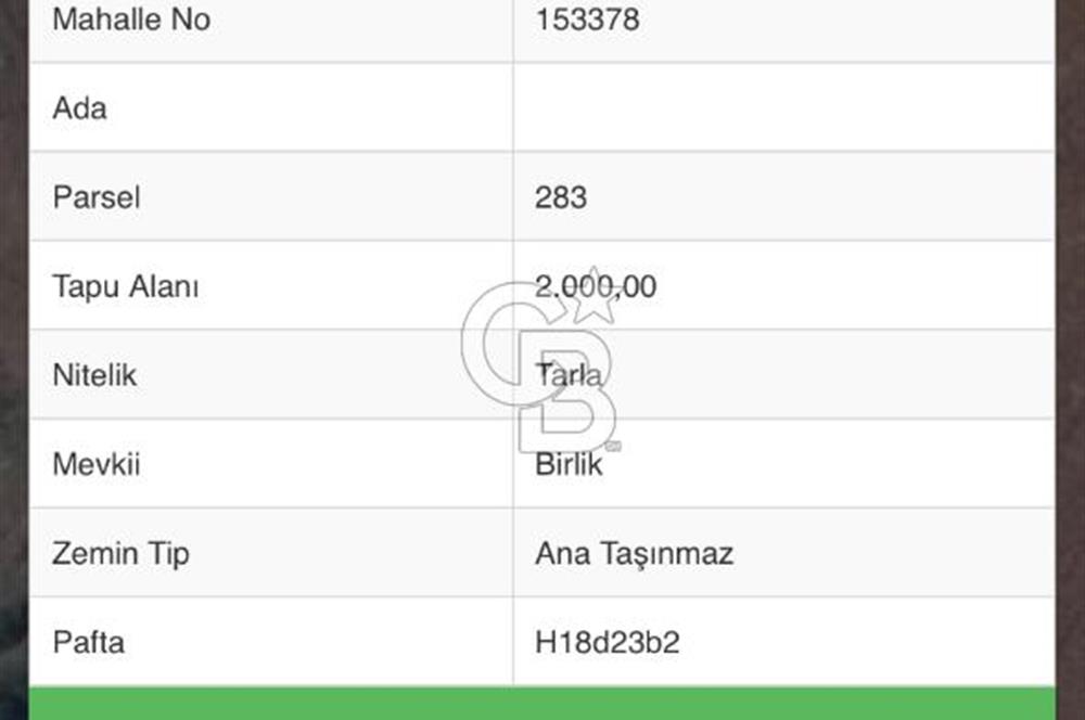 FIRSAT ÇANAKKALE ÇAN YAYKIN KÖYÜNDE SATILIK TARLA