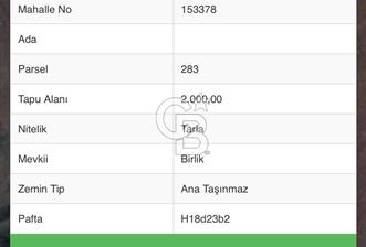 FIRSAT ÇANAKKALE ÇAN YAYKIN KÖYÜNDE SATILIK TARLA