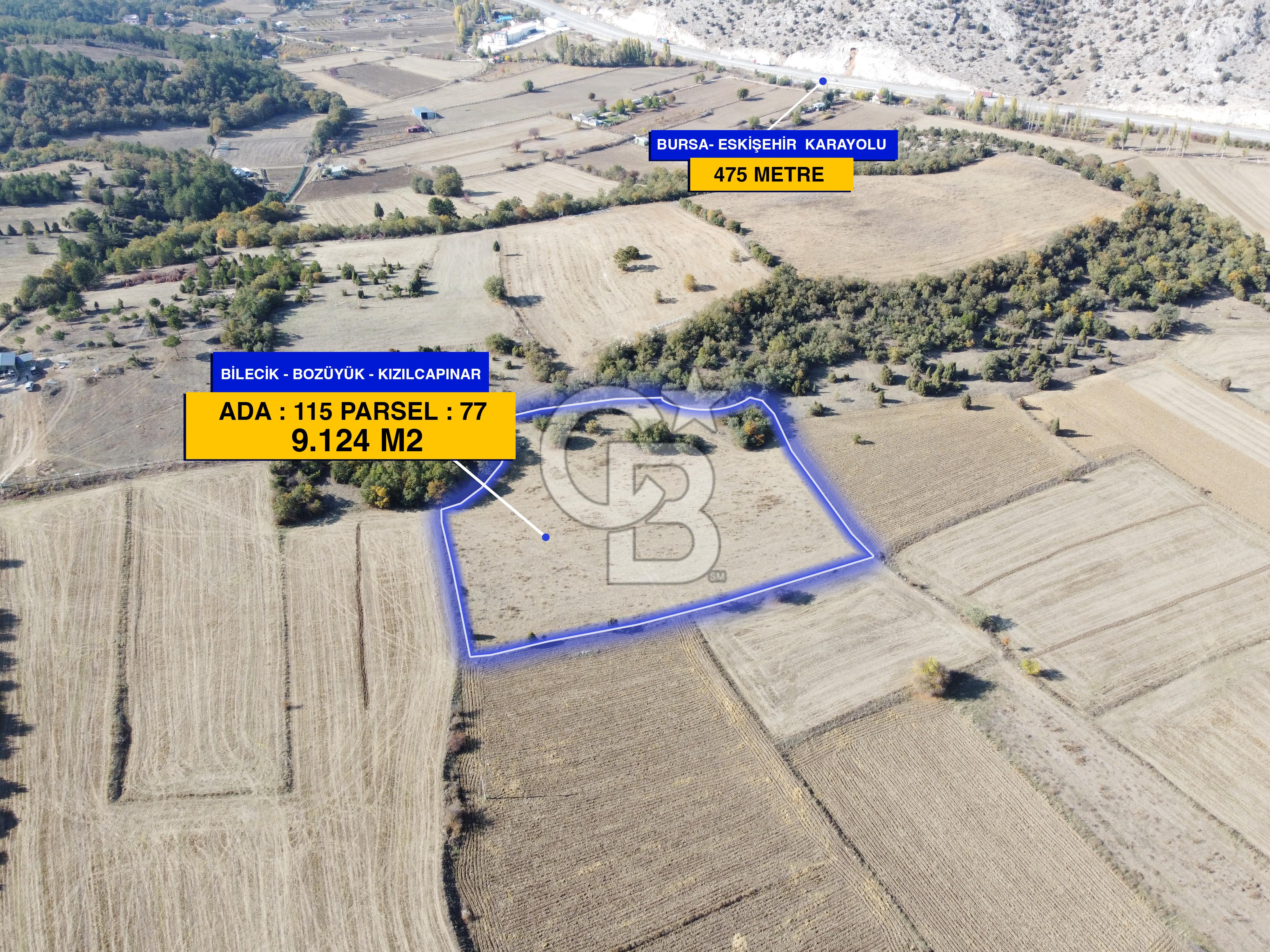 CB ELEGANCE DEN KIZILCAPINAR KÖYÜNDE SATILIK TARLA - 9.124 M2 