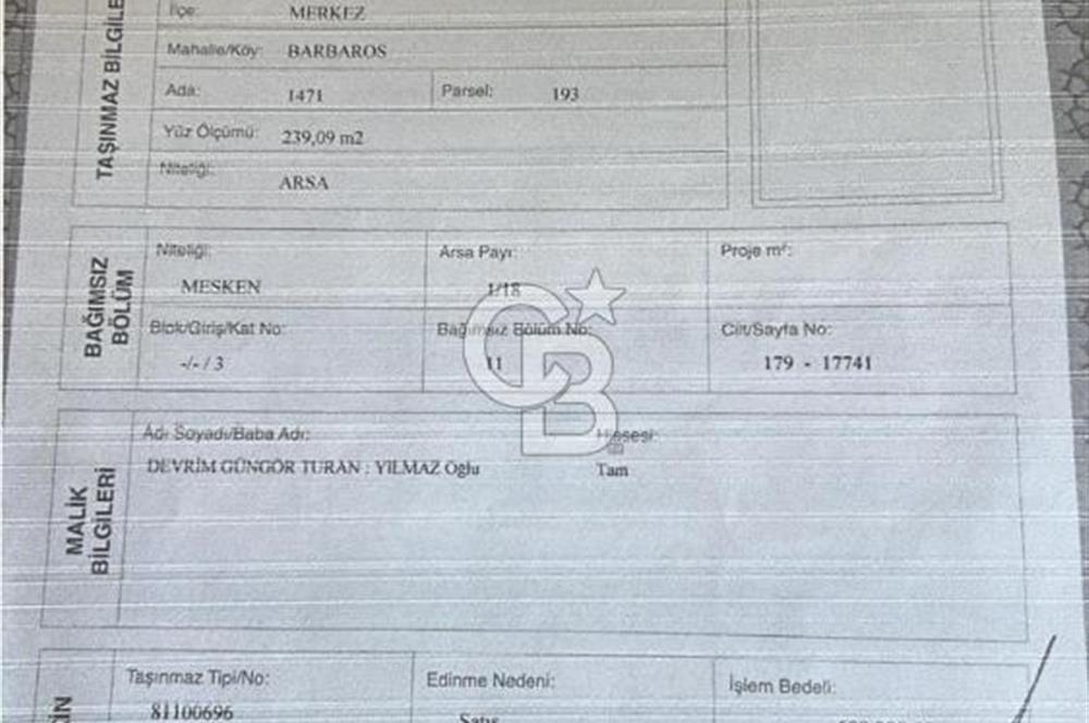 MÜKEMMEL LOKASYONDA SATILIK 1+1 FIRSAT DAİRE