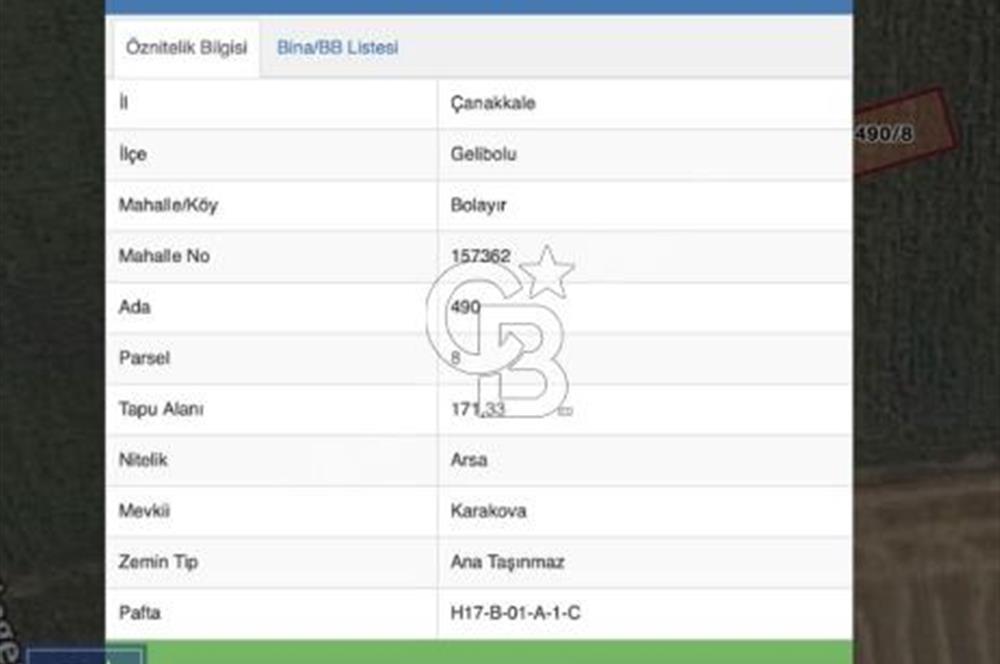 GELİBOLU BOLAYIRDA DENİZE 500 METRE ARSA