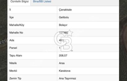 GELİBOLU BOLAYIRDA DENİZE YAKIN ARSA