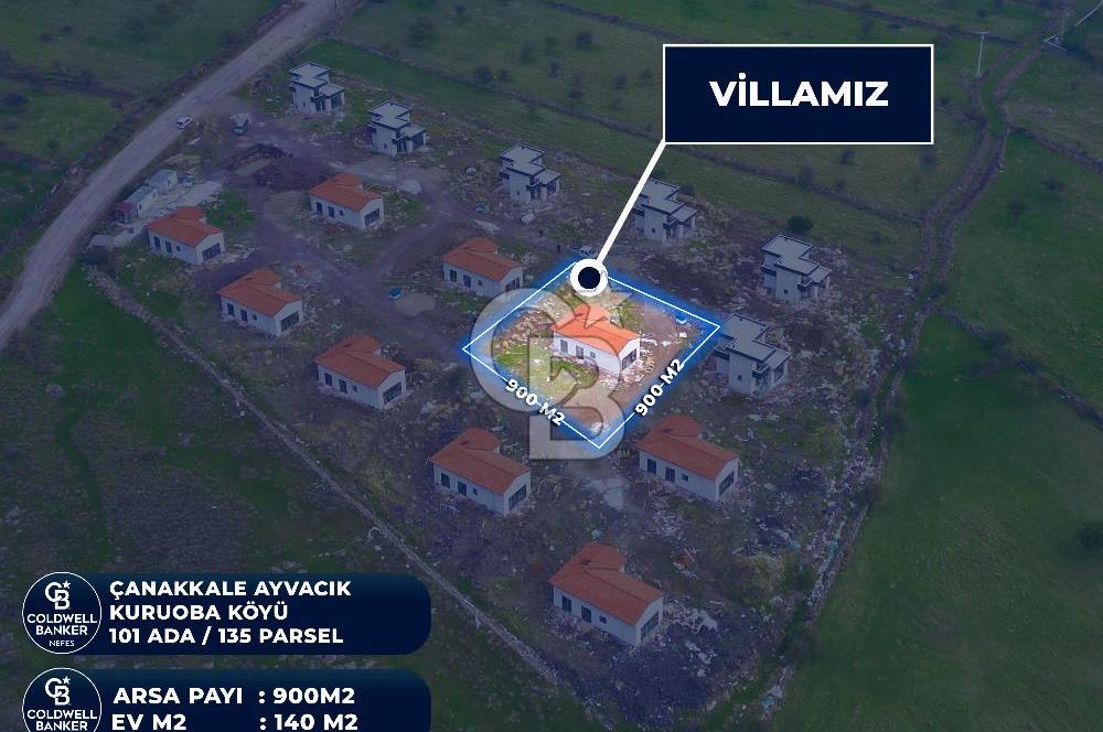 ÇANAKKALE AYVACIK ASSOS KURUOBA KÖYÜNDE 3+1 SATILIK MODERN VİLLA