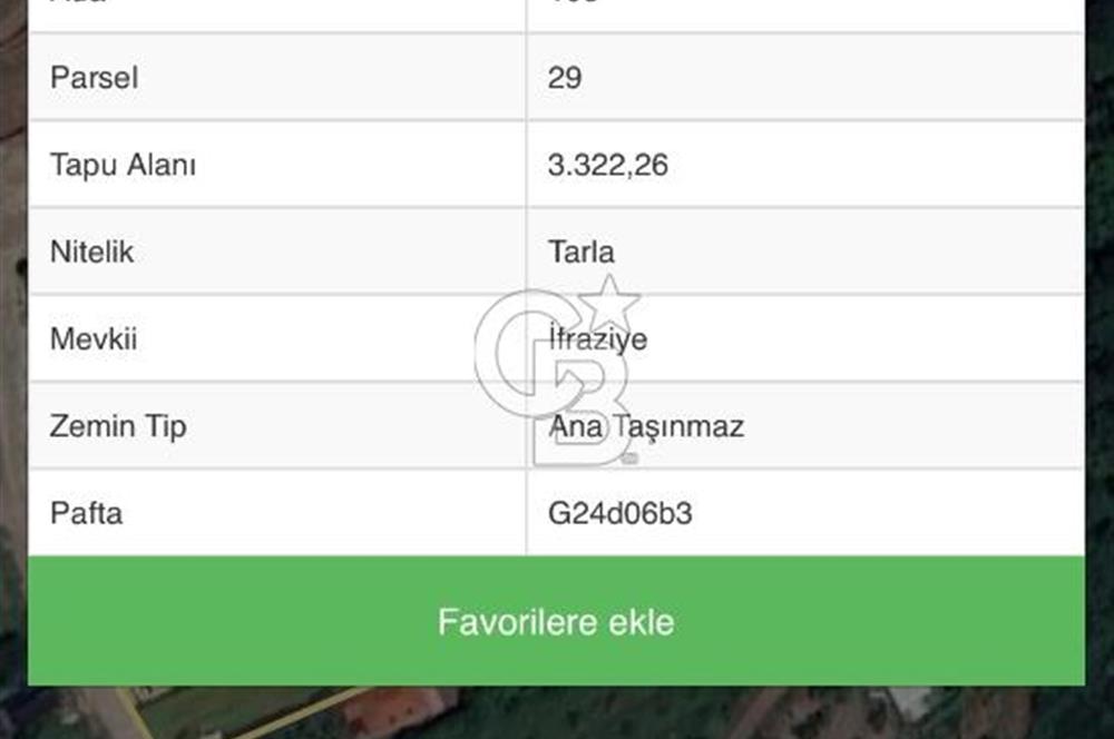 KOCAELİ KARTEPE ÇEPNİ İFRAZİYE 3322 mt2 SATILIK ARSA