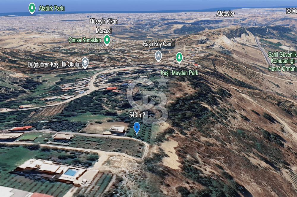 TOROSLAR KAŞLI’DA MANZARALI 540 m² SATILIK KÖŞEBAŞI ARAZİ