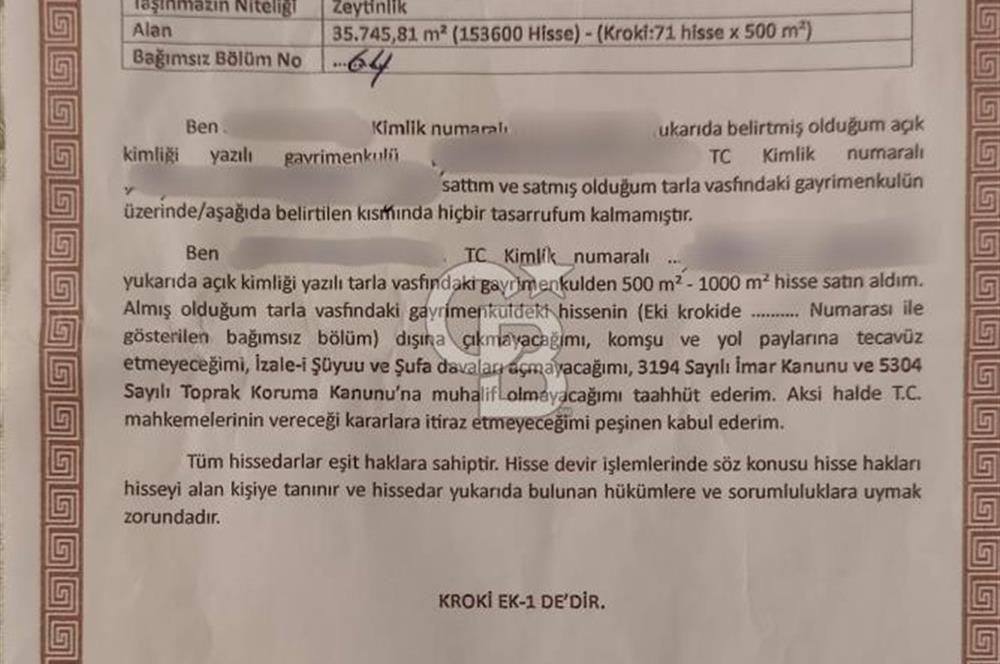 ULAMIŞ'TA 500 m2 ARSA