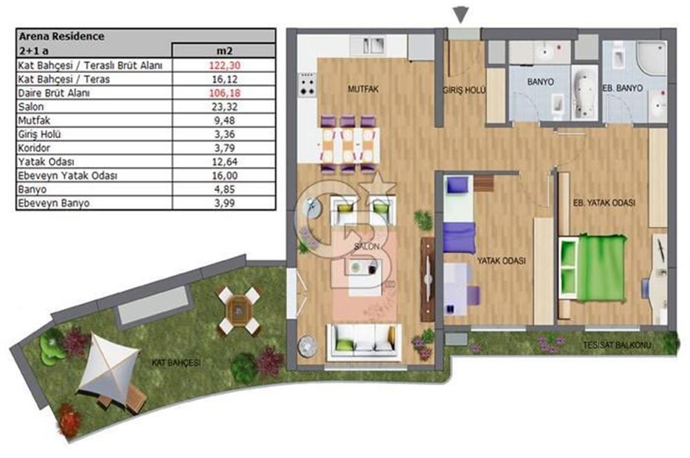 BAŞAKŞEHİR, AĞAOĞLU MY WORLD EUROPE DE KİRALIK 2+1 DAİRE