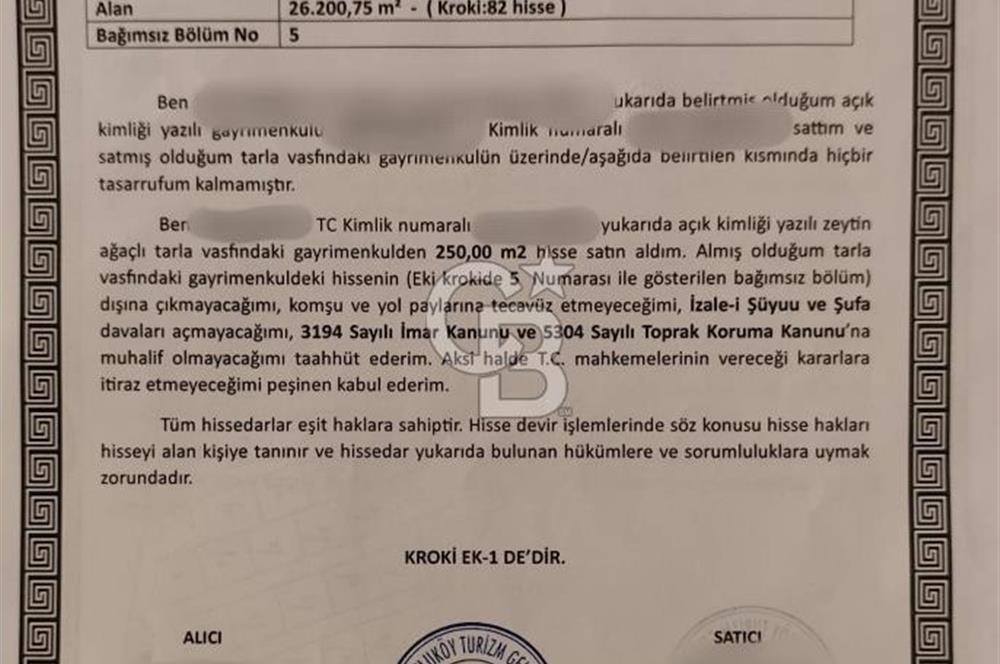 ORHANLI'DA 250m2 ARSA
