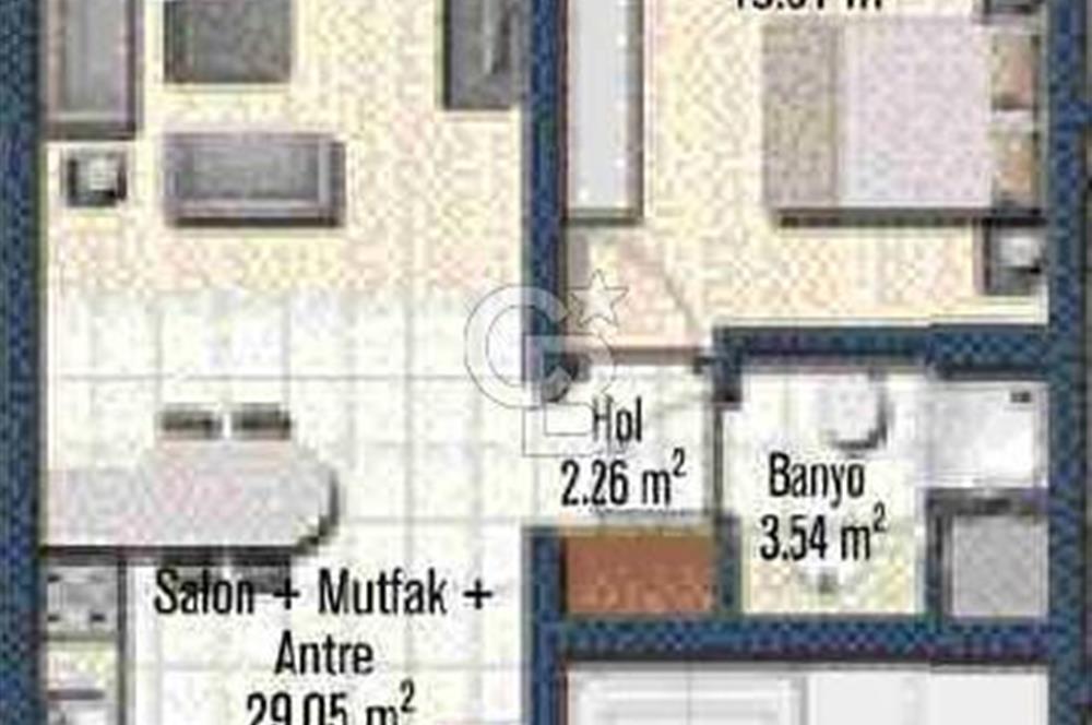 İzmir Karşıyaka Mavişehir Soyak A Etap Kiralık 1+1 72 m² Daire