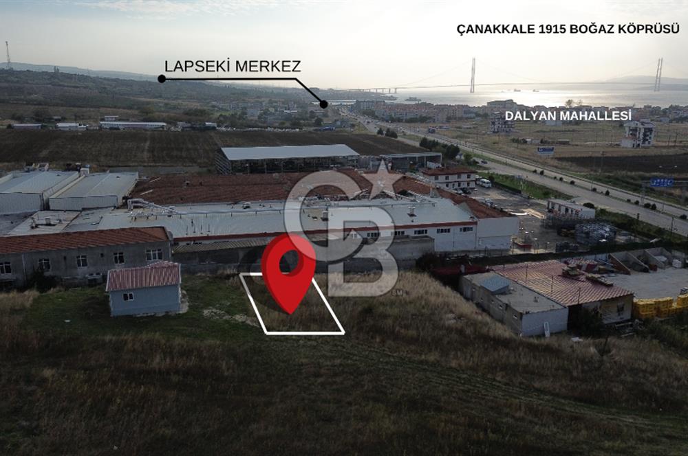 LAPSEKİ ÇARDAK BOĞAZ VE KÖPRÜ MANZARALI SATILIK ARSA