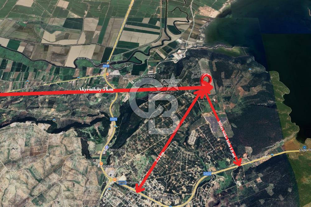 Didim Akyeniköy Bozseki mevkii Satılık İmarlı Arsa