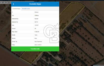 Gölbaşı Karaalide Etrafı Çamlarla çevrili 5668 m2 Satılık Tarla