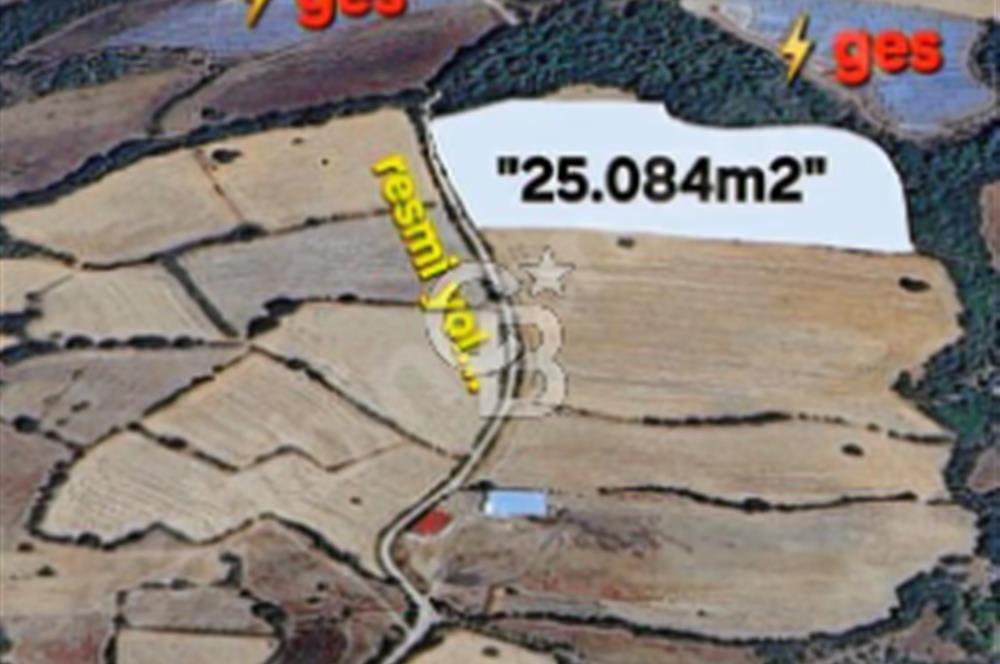 LAPSEKİ KÖPRÜ GÜZERGAHI"DONDURMA KÖYÜ'NDE"25 DÖNÜM SÜPER ARAZİ.