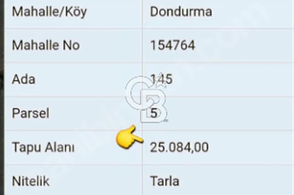 LAPSEKİ KÖPRÜ GÜZERGAHI"DONDURMA KÖYÜ'NDE"25 DÖNÜM SÜPER ARAZİ.