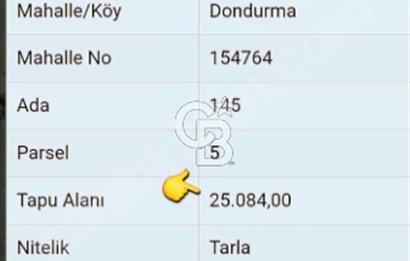 LAPSEKİ KÖPRÜ GÜZERGAHI"DONDURMA KÖYÜ'NDE"25 DÖNÜM SÜPER ARAZİ.