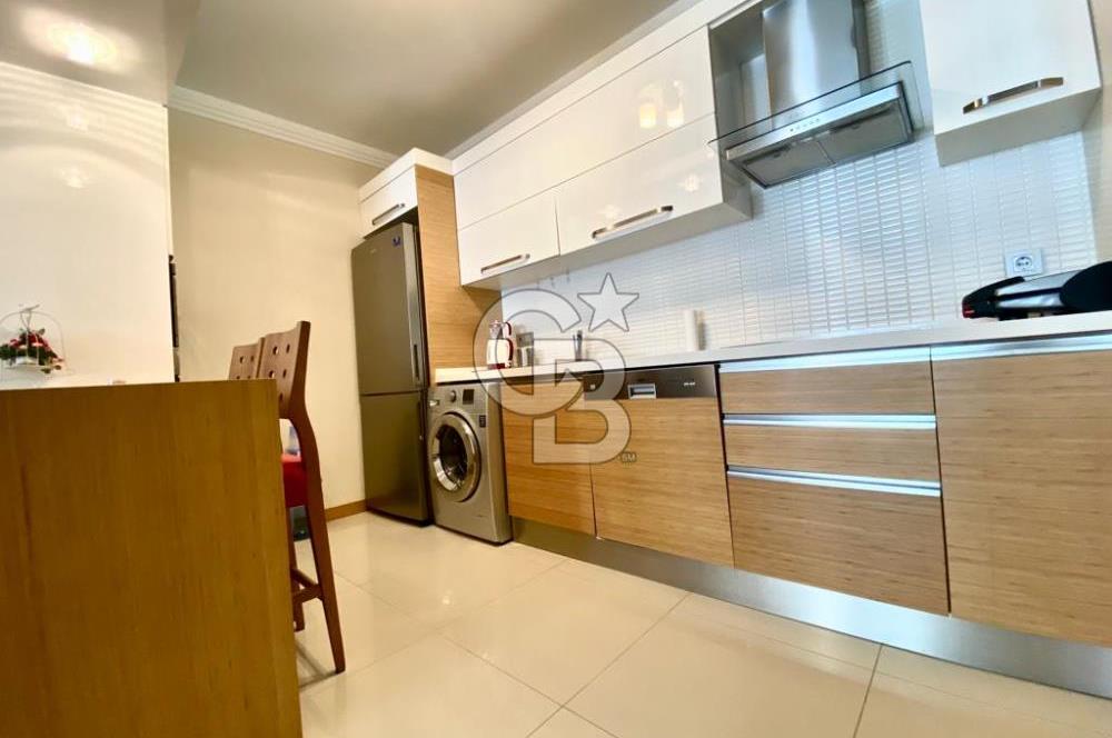 İZMİR Mavişehir MODERN 1'de HAVUZ CEPHE 1+1 EŞYALI KİRALIK DAİRE