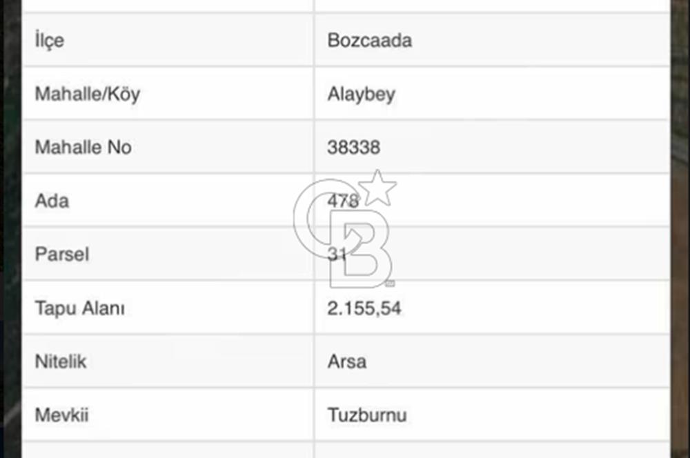 CB BLACK'TEN BOZCAADA'DA DENİZ MANZARALI VİLLA İMARLI ARSA