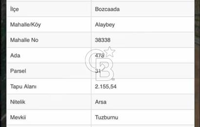 CB BLACK'TEN BOZCAADA'DA DENİZ MANZARALI VİLLA İMARLI ARSA