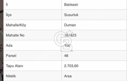 CB BLACK'TEN BALIKESİR SUSURLUK'TA RÜZGAR GÜLÜ TESİSLİ ARSA