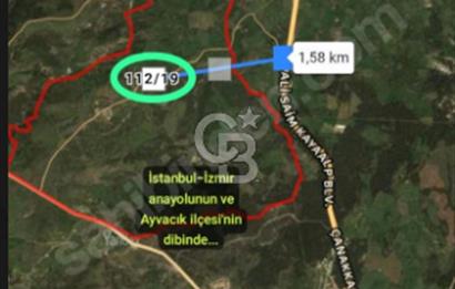 AYVACIK İLÇESİ'NE 3KM. TAŞ DUVARLI,İÇİNDE YAPI OLAN"282M2 ARSA"