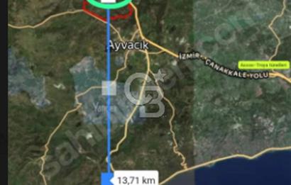 AYVACIK İLÇESİ'NE 3KM. TAŞ DUVARLI,İÇİNDE YAPI OLAN"282M2 ARSA"