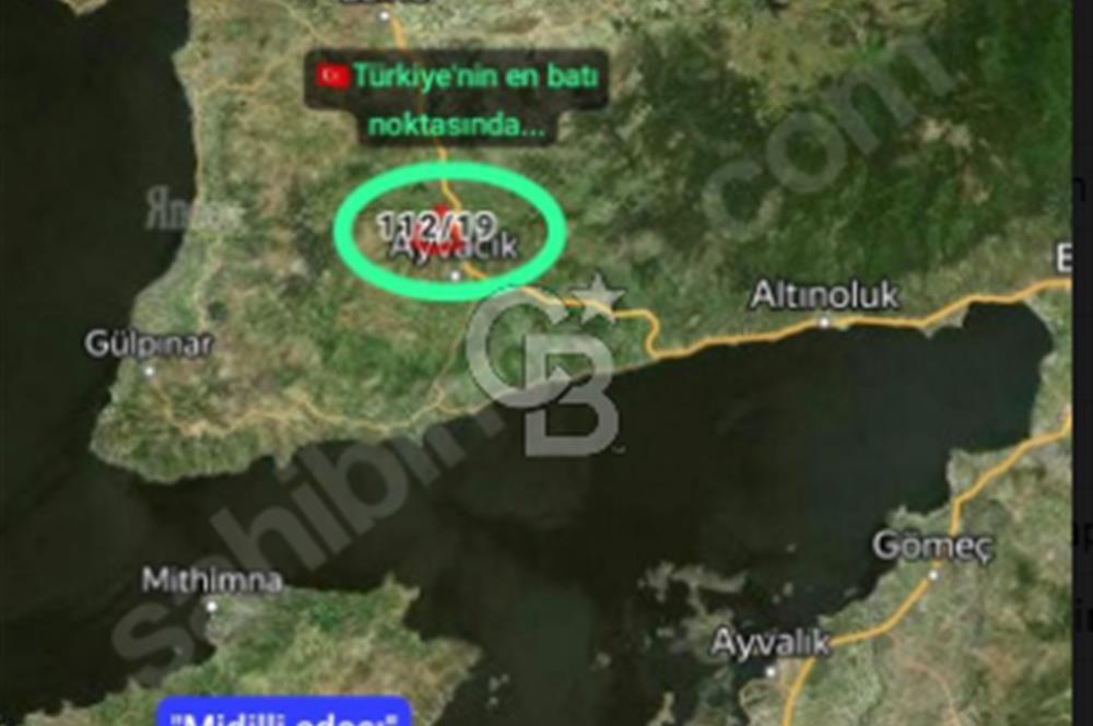 AYVACIK İLÇESİ'NE 3KM. TAŞ DUVARLI,İÇİNDE YAPI OLAN"282M2 ARSA"