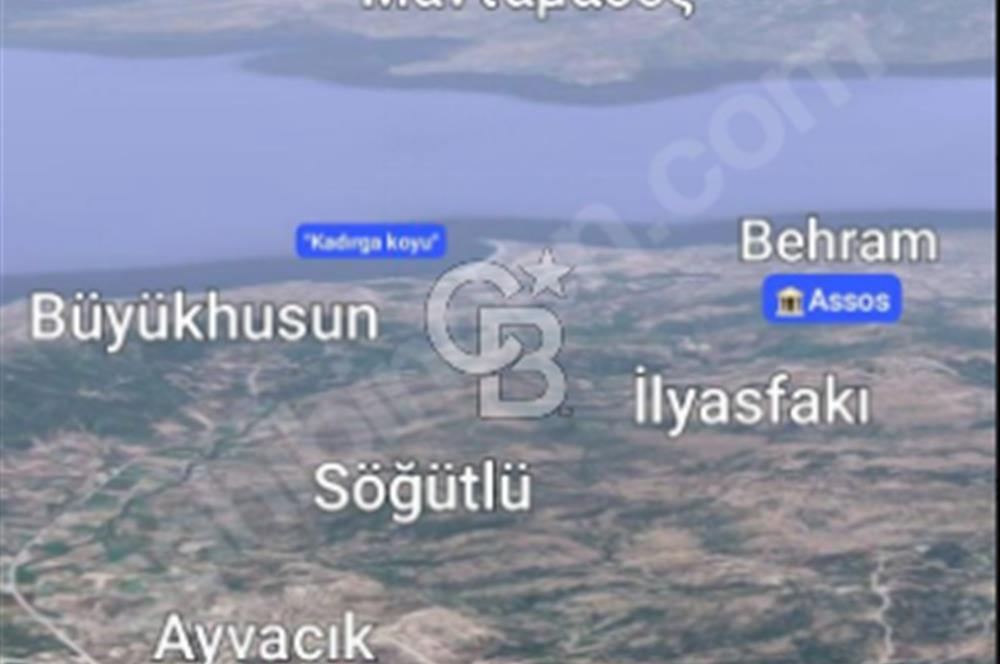 AYVACIK İLÇESİ'NE 3KM. TAŞ DUVARLI,İÇİNDE YAPI OLAN"282M2 ARSA"