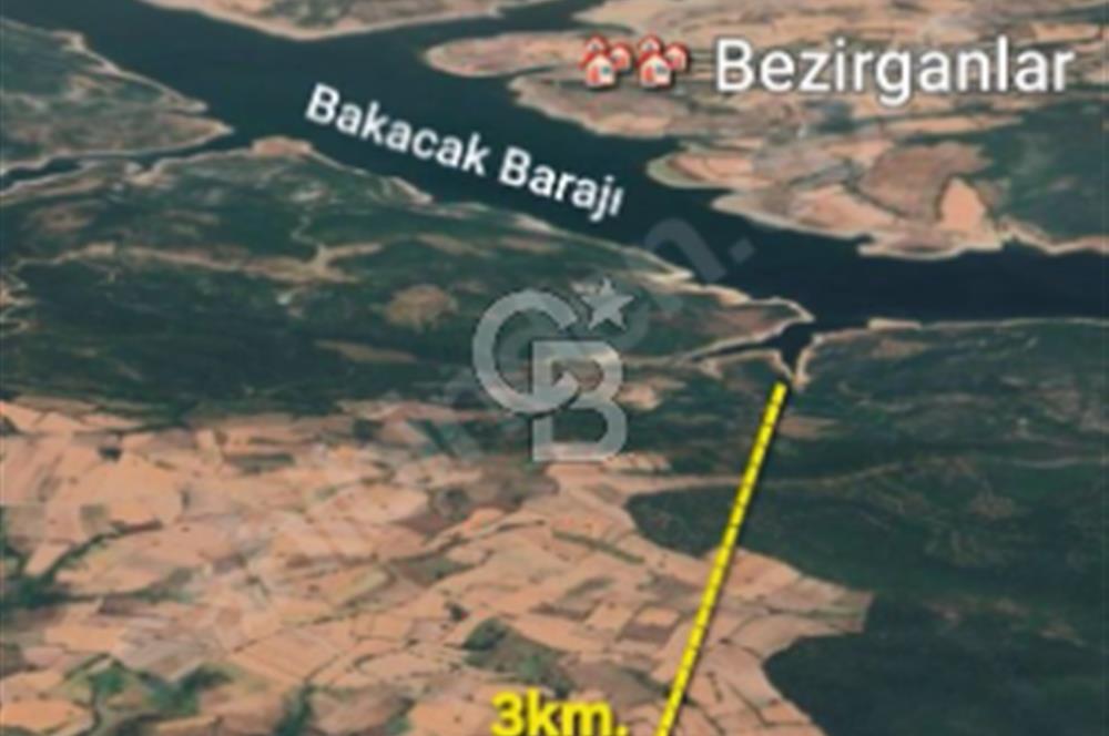 ÇANAKKALE/BİGA'DA DEREYE CEPHE,YOLU OLAN "5550M2"HARİKA ARAZİ.