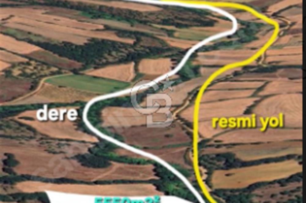 ÇANAKKALE/BİGA'DA DEREYE CEPHE,YOLU OLAN "5550M2"HARİKA ARAZİ.